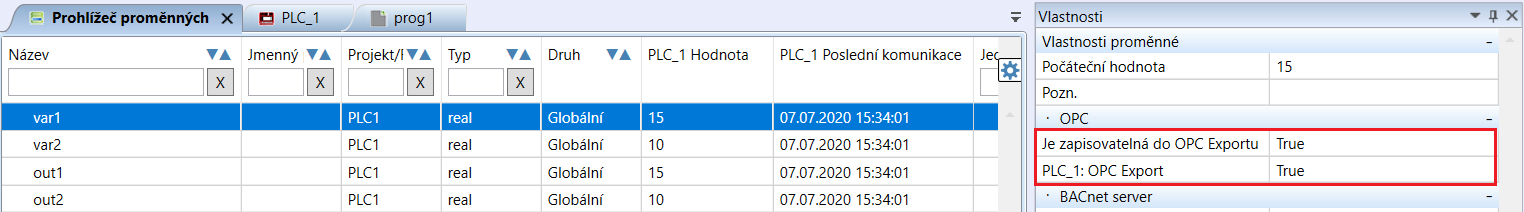 OPC writable to